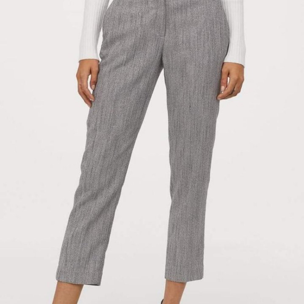 H&M Tweed Cigarette Trousers Size 6